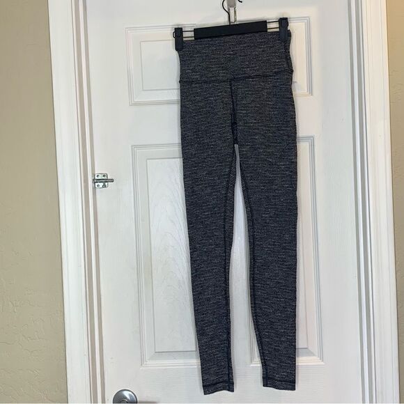 Lululemon Wunder Under Full Length Heathered Leggings Size 4 - Picture 4 of 10